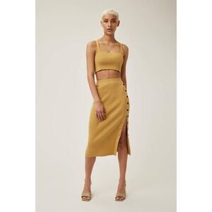 Lita by Ciara True Rib Skirt and Crop Tank Set in Cotton Size XS. B30